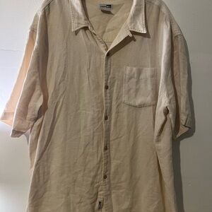 REI Cream Men's Casual Button Down Shirt